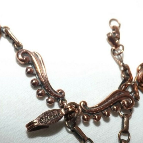 Vintage Matisse Copper Enamel Collar Bib Necklace - Picture 2 of 6